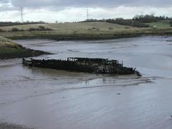 P2002B240016	A derelict boat in Stow Creek. 