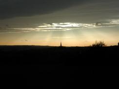 P2002C040030	A shot of the sun over Hoo St Werburgh in the distance. 