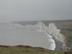 P20021010021	The view over the Seven Sisters from above Birling Gap. 