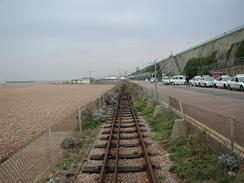 P2002C170014	Looking along the tracks on the Volks Electric Railway. 