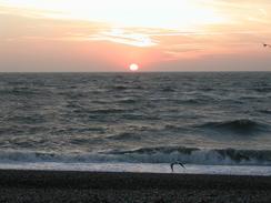 P2002C190016	Sunrise over the sea off Pagham. 