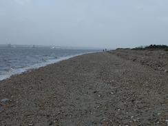 P2002C240027	A view along the beach leading towards Warsash. 