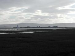 P2002C280027	Looking across the marshes towards Hurst Castle. 