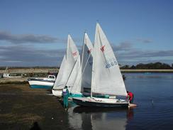 P2002C280031	Sailing boats being preapred in Keyhaven. 