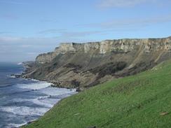 P20031030017	The cliffs leading up towards Tyneham Cap. 