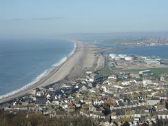 P20031050033	A view down over Chesil Beach. 