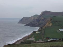 P20031070008	Looking westwards over Eype Mouth. 