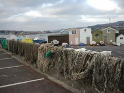 P20031110039	Nets drying at The Point in Teignmouth. 