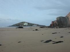 P20031180089	A view of the beach and Burgh Island. 