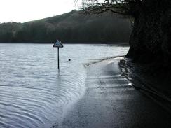 P20031220020	The flooded tidal road to the north of St John. 