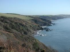 P20031230002	The view eastwards along Whitsand Bay. 