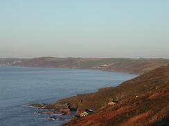 P20031230079	The view westwards over Whitsand Bay. 