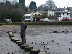 P20031240070	Myself on the stepping stones in Larryn. 