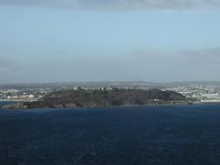 P20031280019	The view over Carrick Roads and Pendennis Castle from St Anthony Head. 