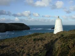 P20032090004	The daymark above Portreath Harbour. 