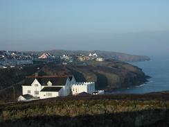 P20032130017	The view west over Port Gaverne and Port Isaac. 