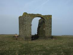 P20032160002	The ruins of a strange tower on Warren Cliff. 