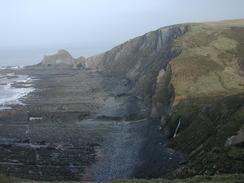 P20032160004	A view north along the cliffs towards the Cow and Calf. 