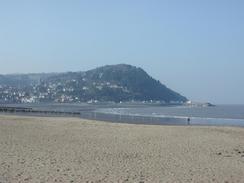 P20032220020	The view westwards along the beach towards Minehead and North Hill. 