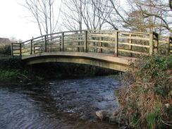 P20032220076	The bridge over the stream in Bossington. 