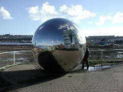 P20033020061	A strange sculpture on the Butetown Link bridge in Cardiff. 