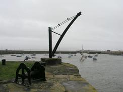 P20033110039	Cranes beside the harbour at Burry Port.