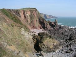 P20033150056	The cliffs leading to Stackpole Quay.