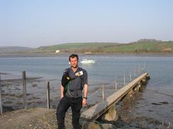 P20033230486	Myself at the end of the Pembrokeshire Coast Path in St Dogmaels.