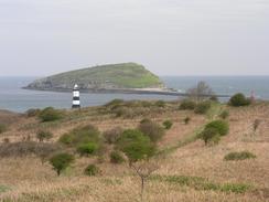 P20034131430	Black Point, with Puffin Island behind.