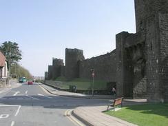 P20034151518	Part of the curtain wall of Conwy Castle.