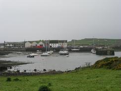 P20035223054	The view down over Isle of Whithorn harbour.