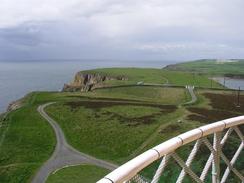 P20035243157	The view from the balcony of the Mull of Galloway lighthouse.