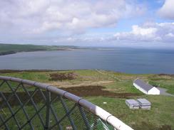 P20035243160	The view from the balcony of the Mull of Galloway lighthouse.