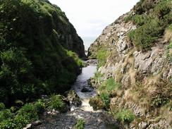 P20035253213	The stream below Dunskey Castle.