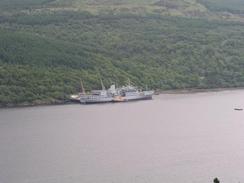 P20036053749	The Fort Austin being replenished in Loch Long.