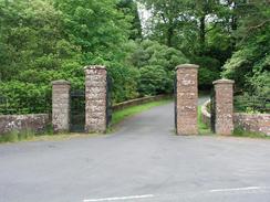 P20036174328	The gateway leading into Brodick Castle.