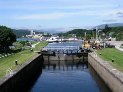 P20037044971	A lock on the Caledonian Canal.