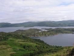 P20037095098	Looking down over Loch Sunart and Oronsay.