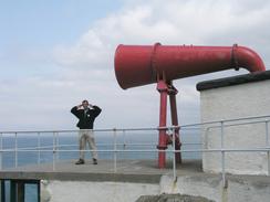 P20037135243	Myself by the foghorn of Ardnamurchan Point lighthouse.
