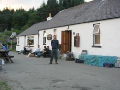 P20037175480	Myself standing outside the Old Forge Pub in Inverie.