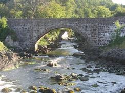 P20038056347	The bridge over the River Inver in Lochinver.