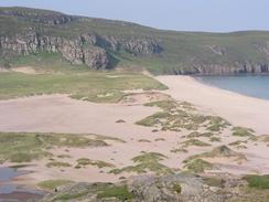 P20038096626	A view down over Sandwood Bay.