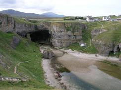 P20038126824	The entrance to Smoo Cave.