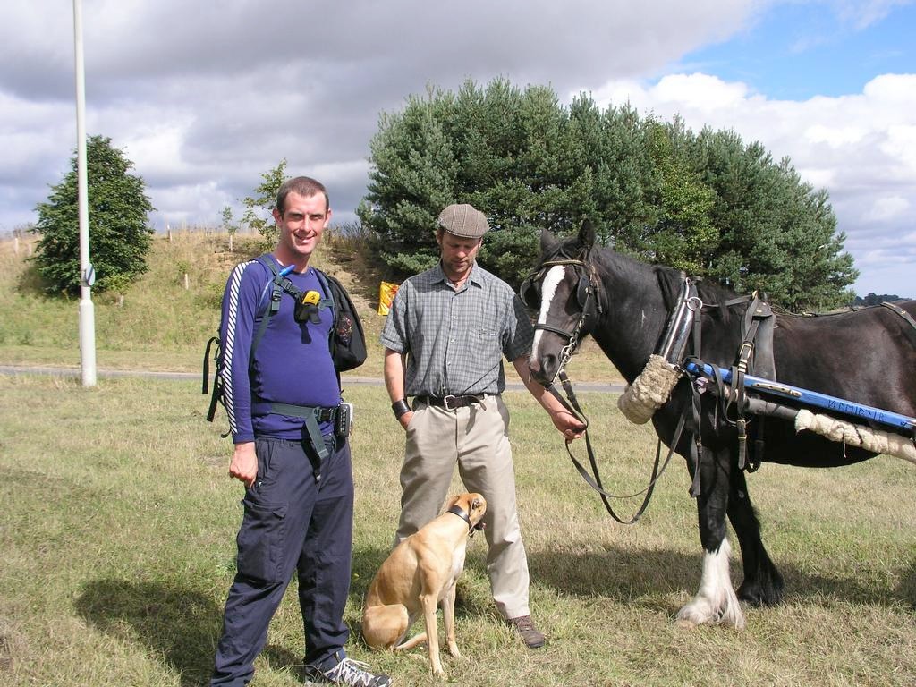 Myself, simon, dog and horse.