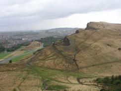 P20039279465	Looking down over Salisbury Crags.