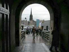 P20039279504	Entering Edinburgh Castle and the end of the walk.