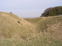 P2003A129675	The ramparts of Barbury Castle.