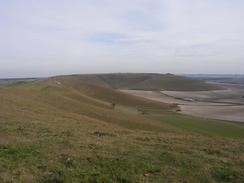 P2003A129721	The view back eastwards along the chalk ridge.