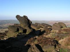 P2003C070295	Looking north from the northern end of The Roaches.