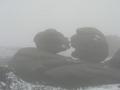 The 'Kissing Stones', at the Wain Stones, Bleaklow Head.